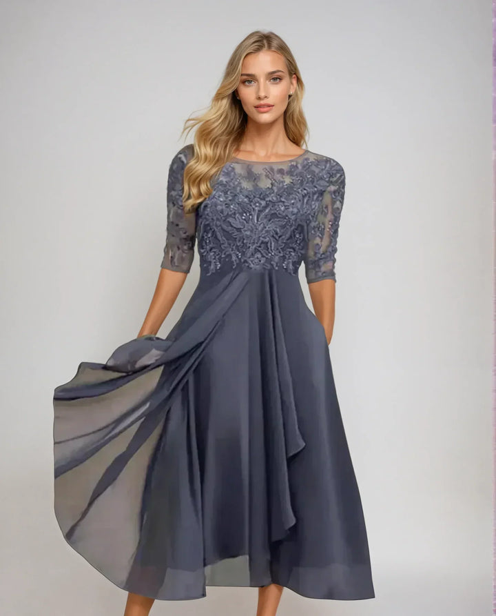 Eleanor | Elegant Lace Midi Dress
