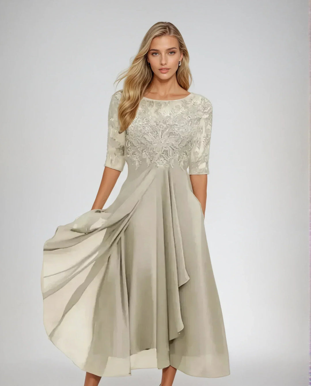 Eleanor | Elegant Lace Midi Dress