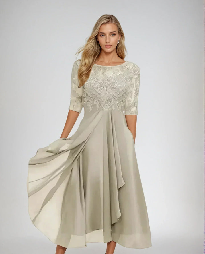Eleanor | Elegant Lace Midi Dress