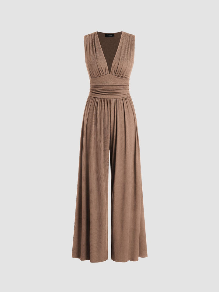 Victoria | Sleeveless Wide Leg Jumpsuit