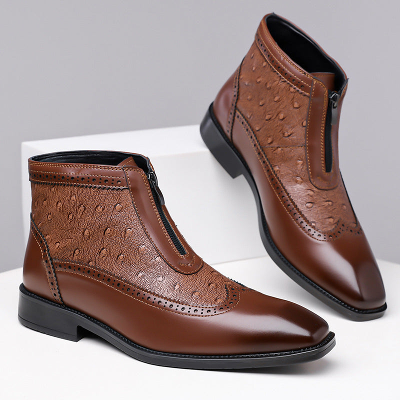 Harrison | Refined Textured Ankle Boots