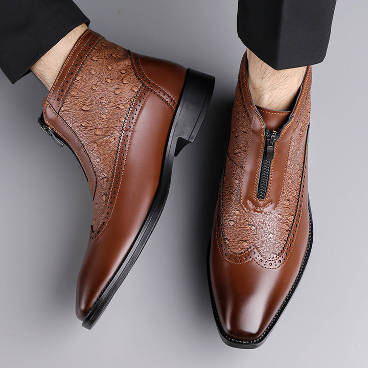 Harrison | Refined Textured Ankle Boots