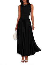 Madilyn | Sleeveless High Waist Midi Dress