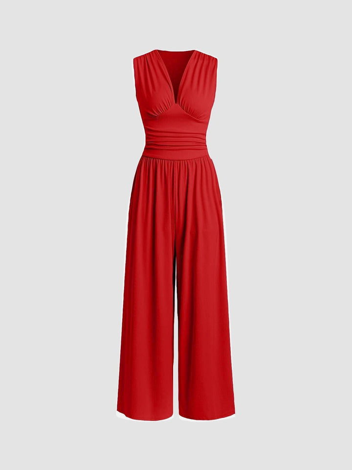Victoria | Sleeveless Wide Leg Jumpsuit