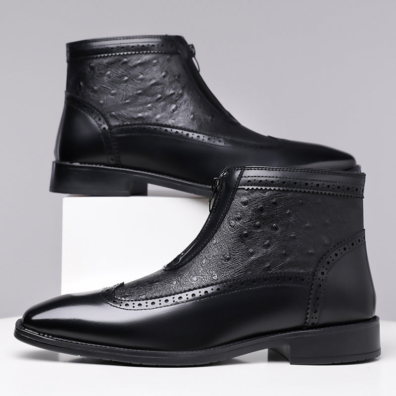Harrison | Refined Textured Ankle Boots