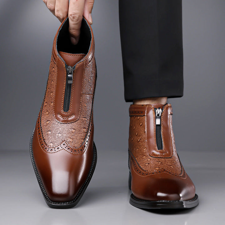 Harrison | Refined Textured Ankle Boots