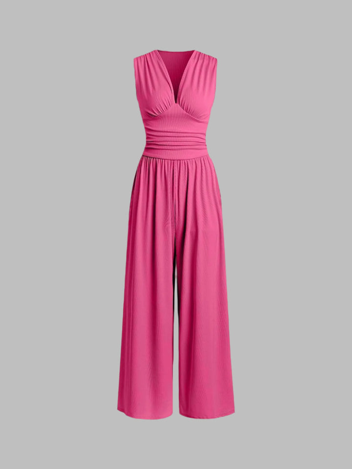 Victoria | Sleeveless Wide Leg Jumpsuit
