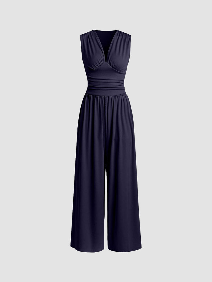 Victoria | Sleeveless Wide Leg Jumpsuit