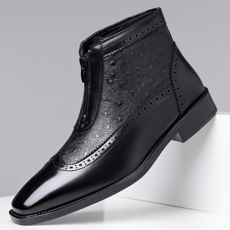 Harrison | Refined Textured Ankle Boots