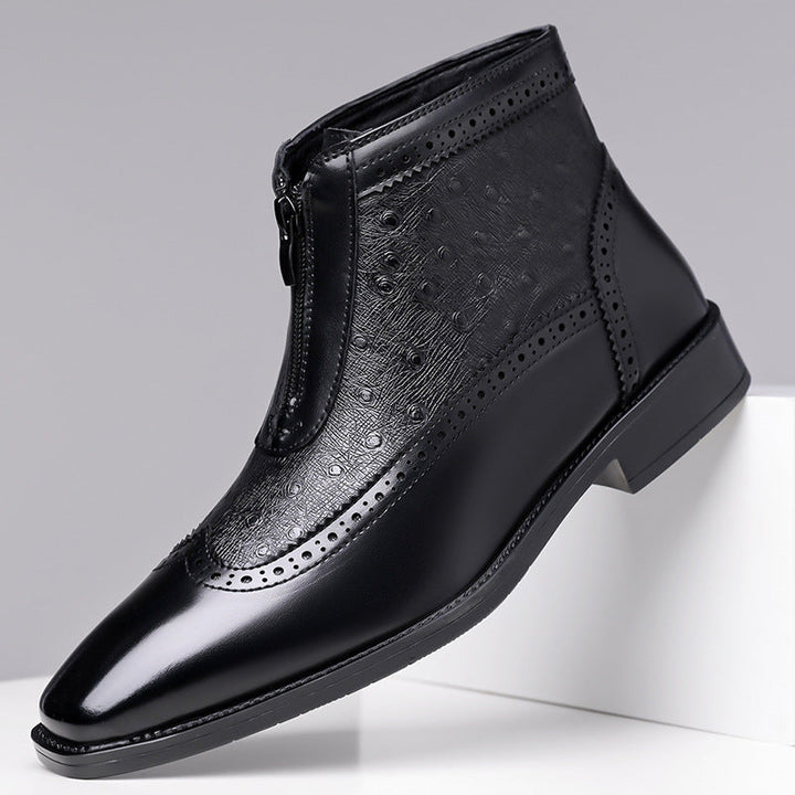 Harrison | Refined Textured Ankle Boots