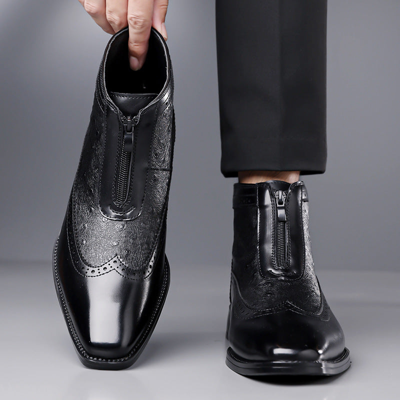 Harrison | Refined Textured Ankle Boots