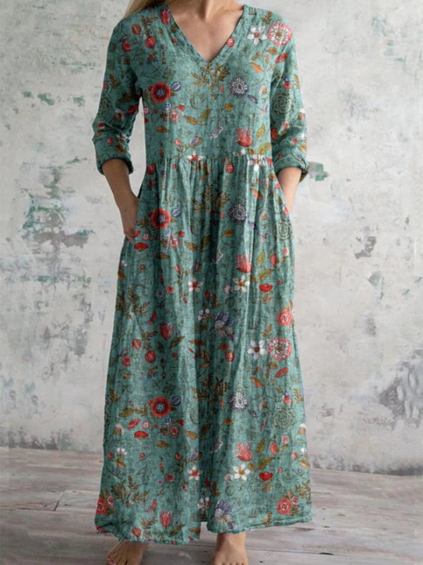 Eleanor | Vintage Floral Maxi Dress