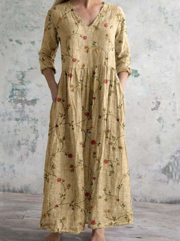 Eleanor | Vintage Floral Maxi Dress
