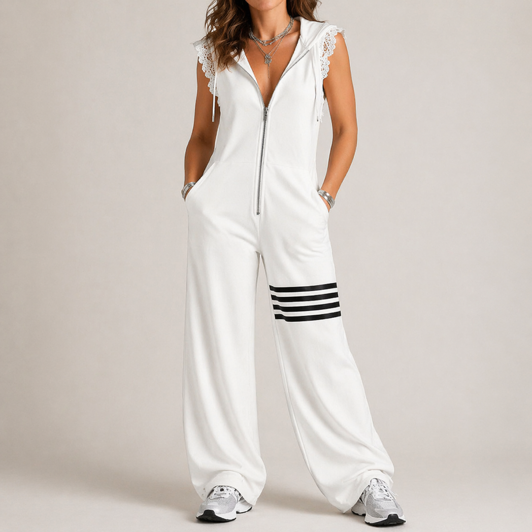 Rebecca | Comfortable Hooded Sleeveless Jumpsuit