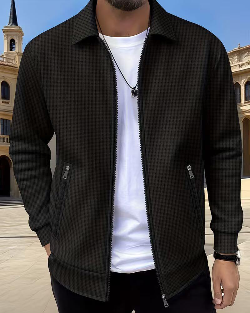 Nolan | Refined Textured Zip Jacket
