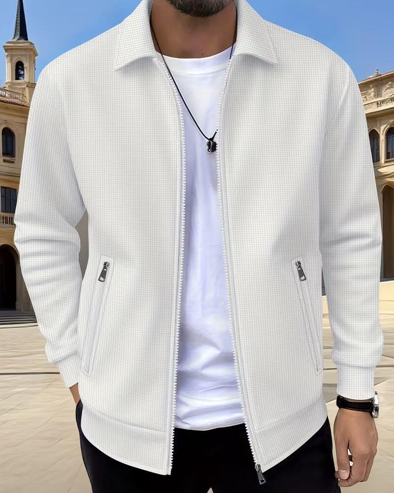 Nolan | Refined Textured Zip Jacket