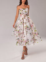 Genevieve | Watercolor Floral Midi Dress
