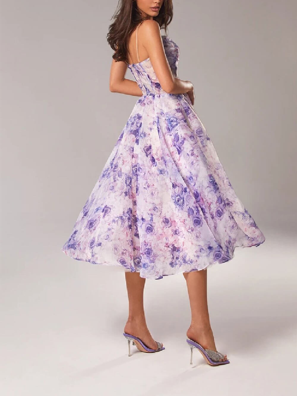 Genevieve | Watercolor Floral Midi Dress