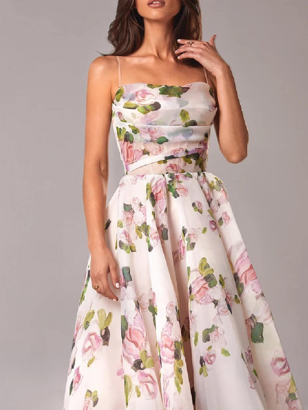 Genevieve | Watercolor Floral Midi Dress
