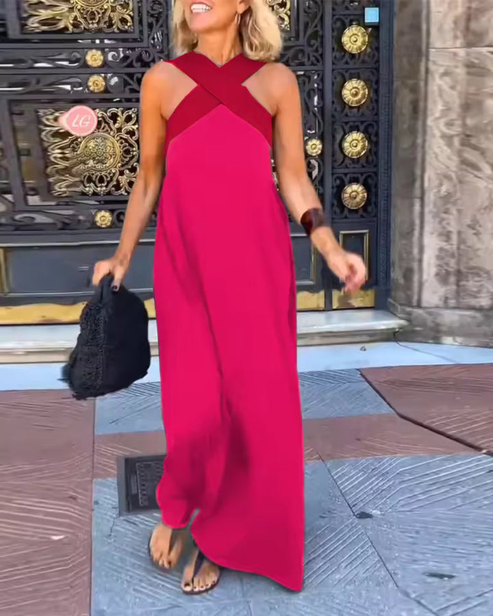 Carolina | Classic Vintage Shoulder Maxi Dress