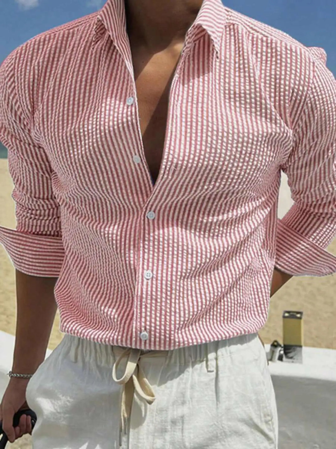Callum | Refined Striped Long Sleeve Shirt