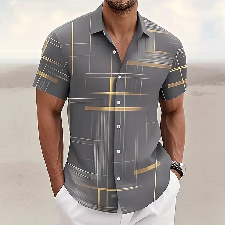 Curtis | Modern Line-Print Shirt