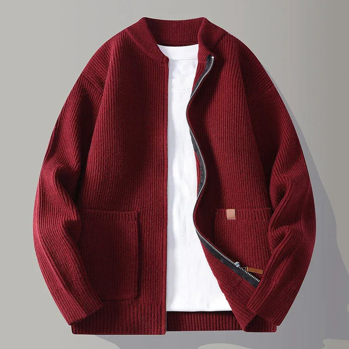 Oliver | Ribbed Knit Zip Jacket
