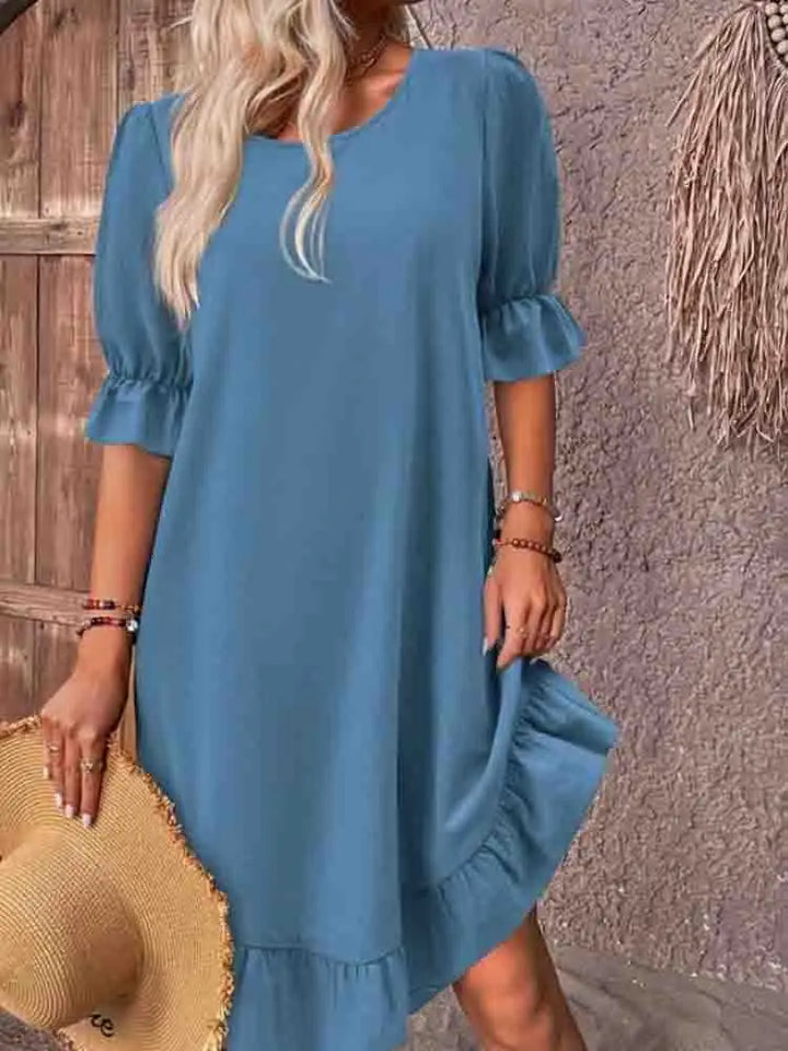 Sally | Elegant Ruffle Summer Dress