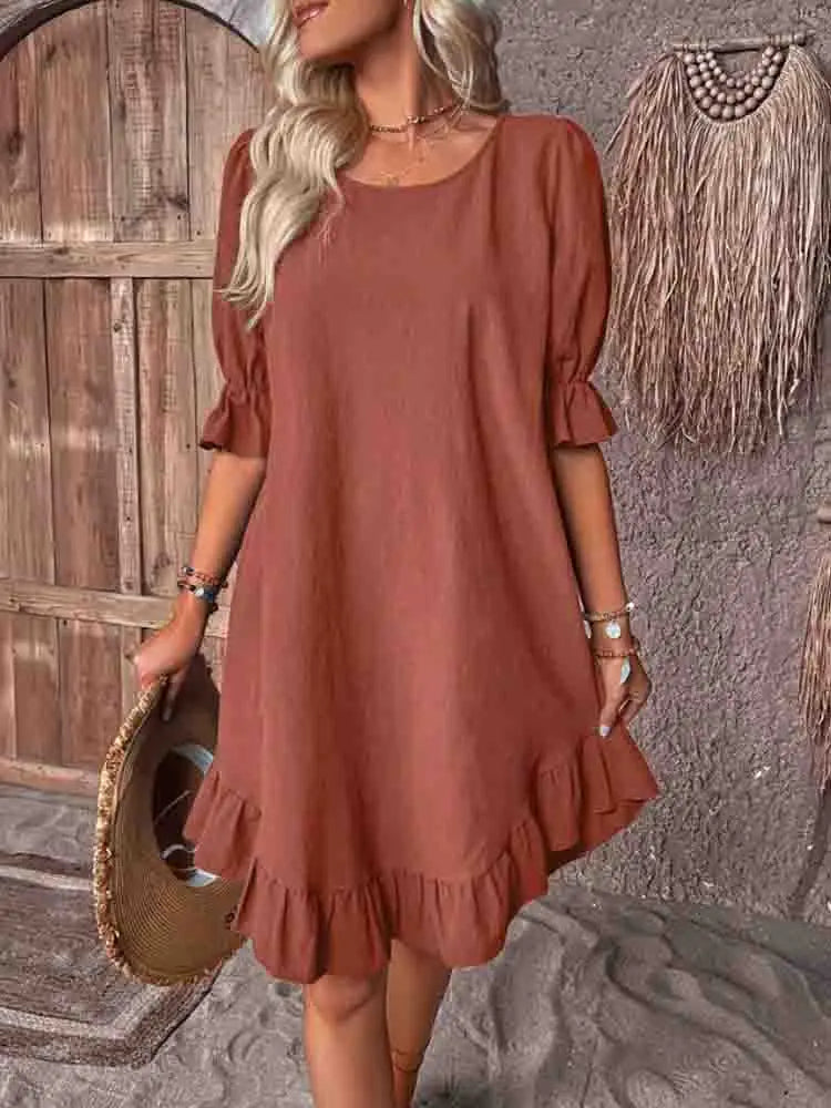Sally | Elegant Ruffle Summer Dress