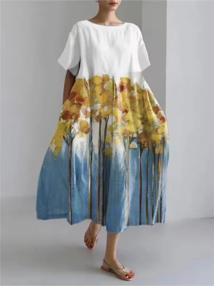 Amanda | Elegant Round Neck Loose Dress