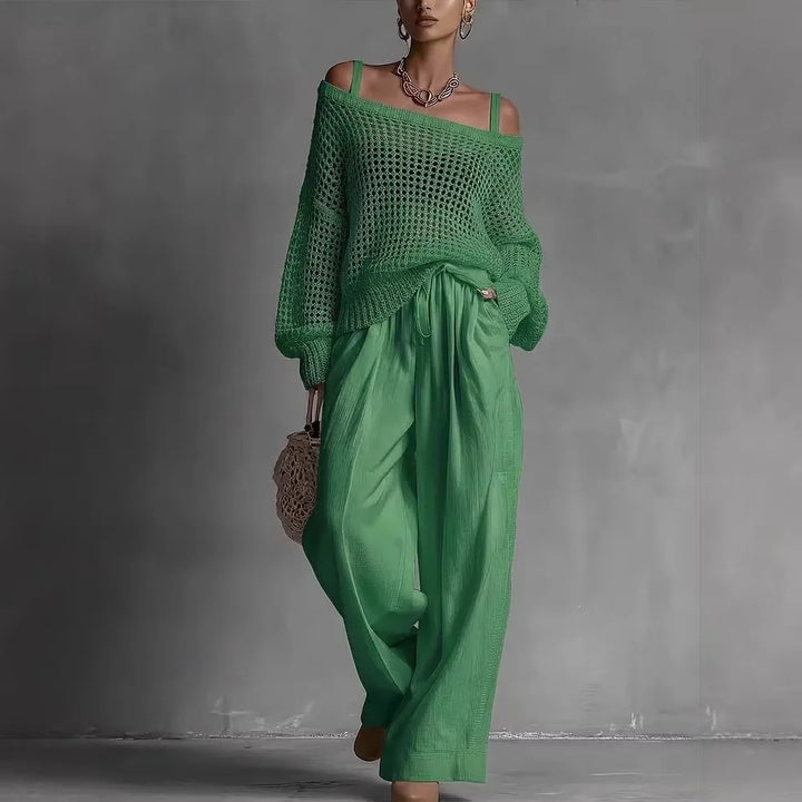 Odette | Relaxed Openwork Two-Piece Set