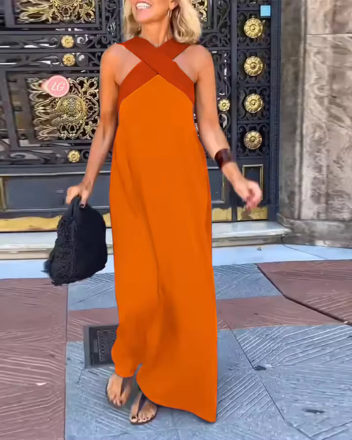 Carolina | Classic Vintage Shoulder Maxi Dress
