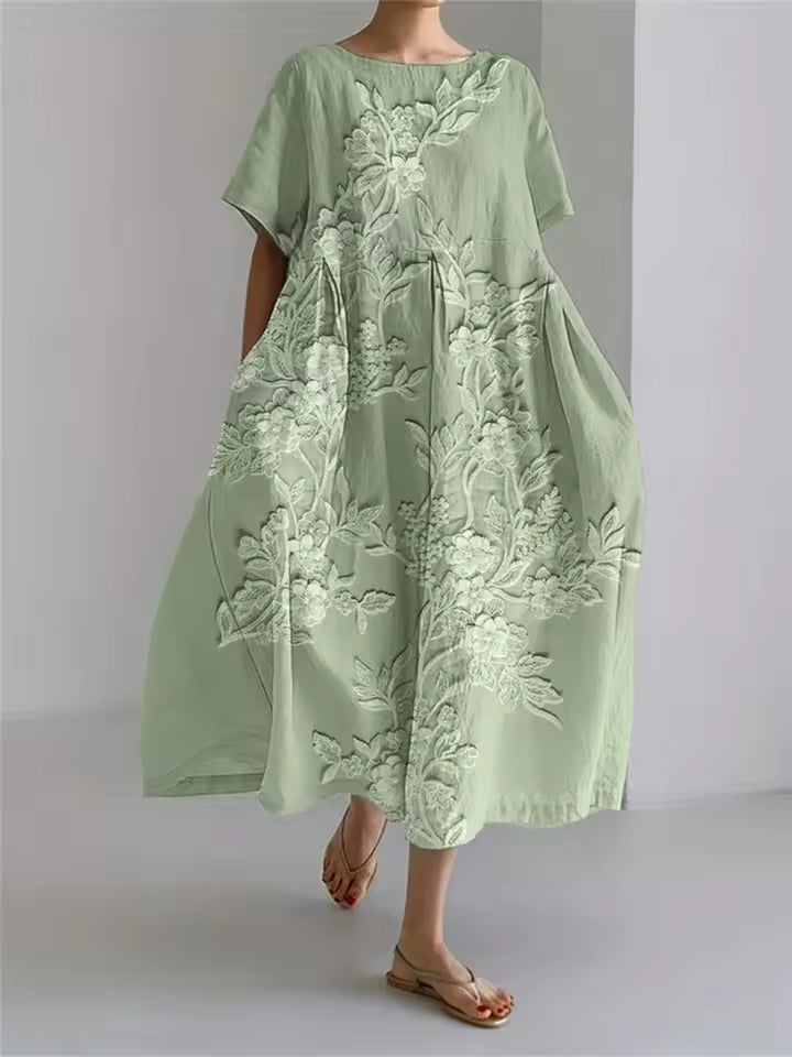 Amanda | Elegant Round Neck Loose Dress