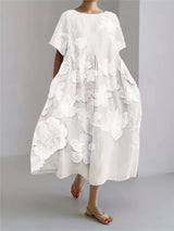 Amanda | Elegant Round Neck Loose Dress