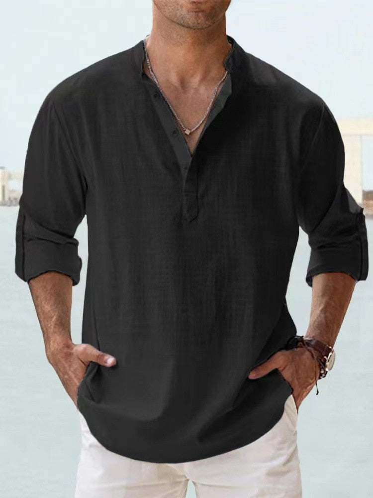 Julian | Relaxed Henley Shirt