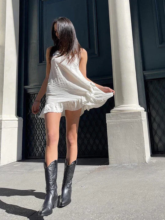 Lorna | Western-Inspired Mid-Calf Boots