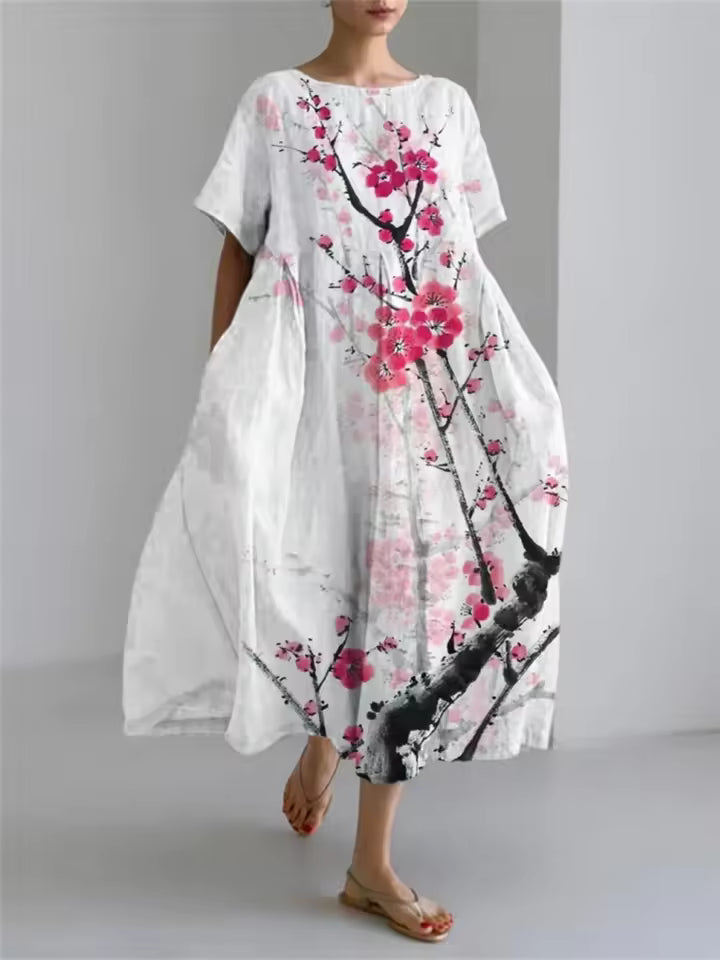 Amanda | Elegant Round Neck Loose Dress