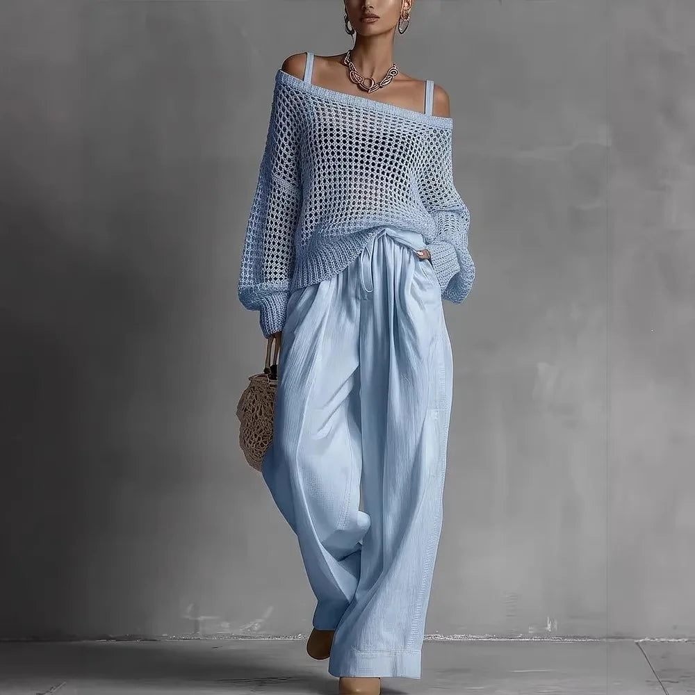 Odette | Relaxed Openwork Two-Piece Set