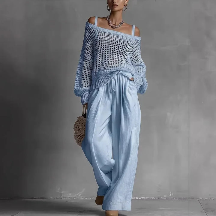 Odette | Relaxed Openwork Two-Piece Set