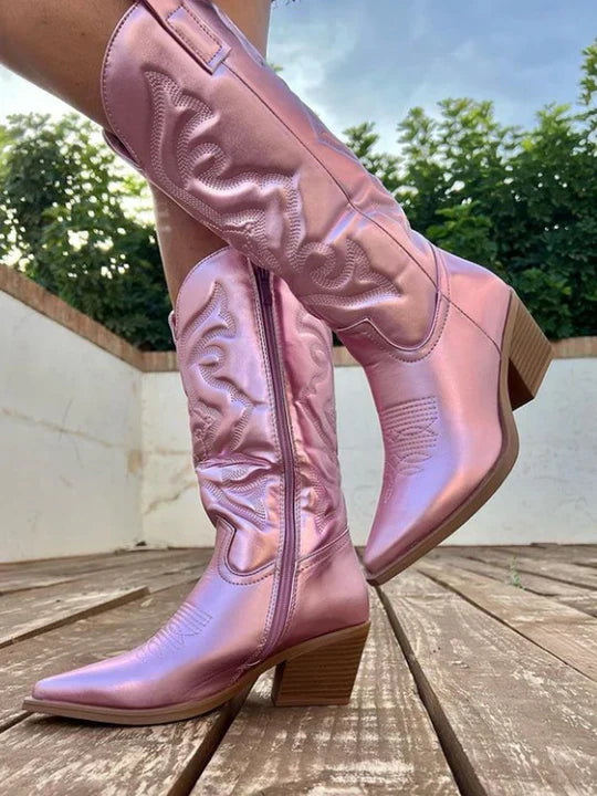 Lorna | Western-Inspired Mid-Calf Boots