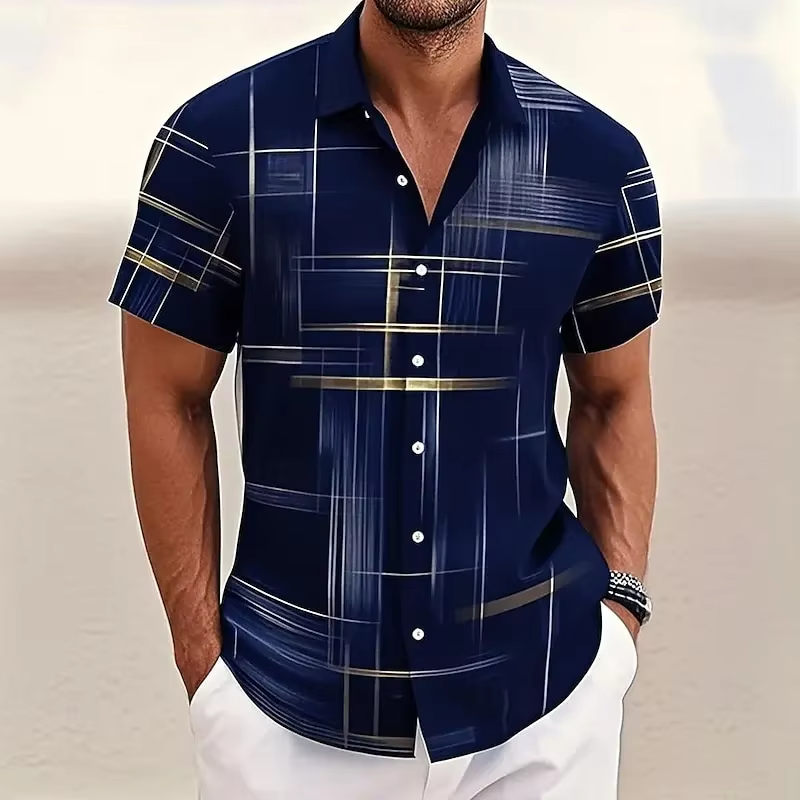 Curtis | Modern Line-Print Shirt