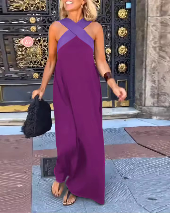 Carolina | Classic Vintage Shoulder Maxi Dress