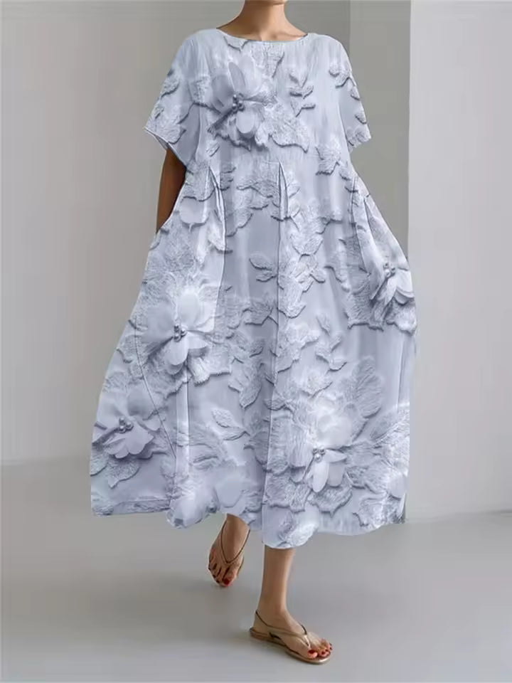 Amanda | Elegant Round Neck Loose Dress