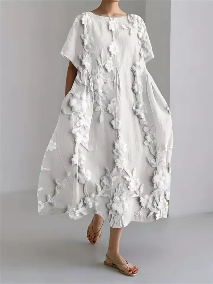 Amanda | Elegant Round Neck Loose Dress