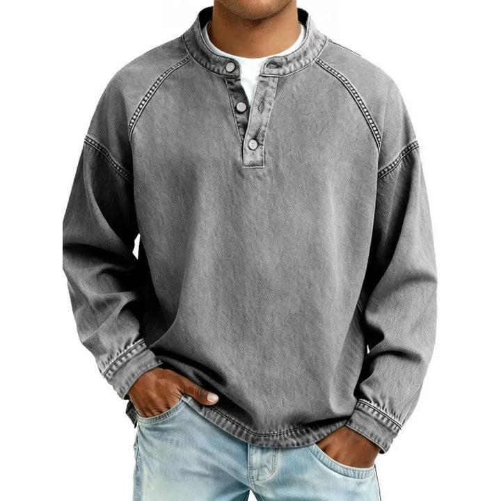 Nolan | Vintage Stand-Collar Henley