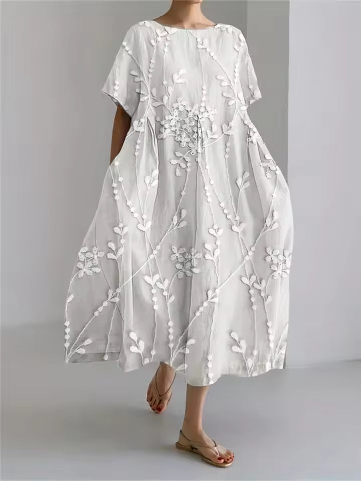 Amanda | Elegant Round Neck Loose Dress