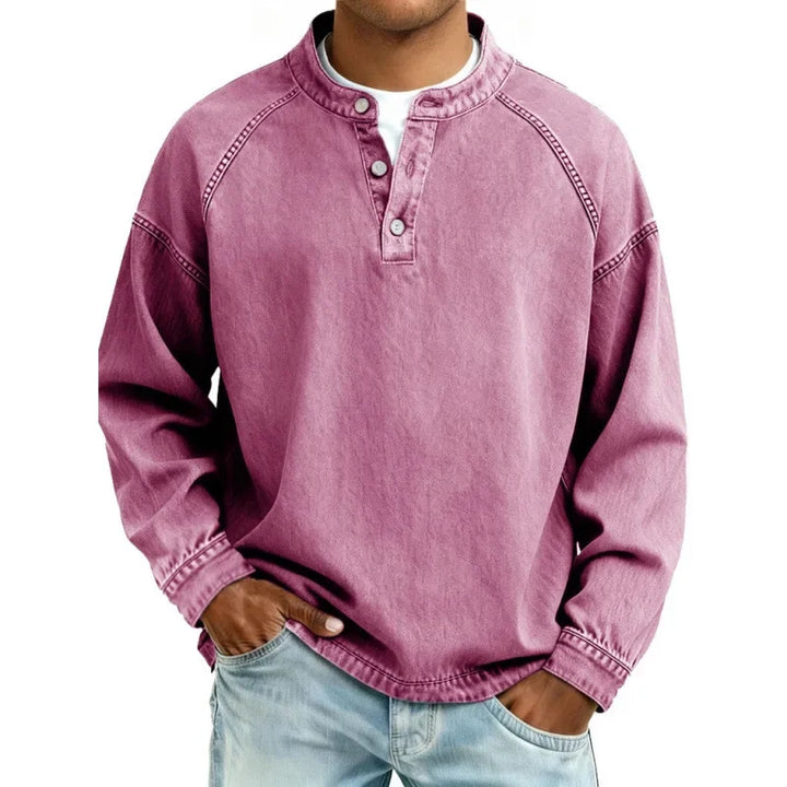 Nolan | Vintage Stand-Collar Henley