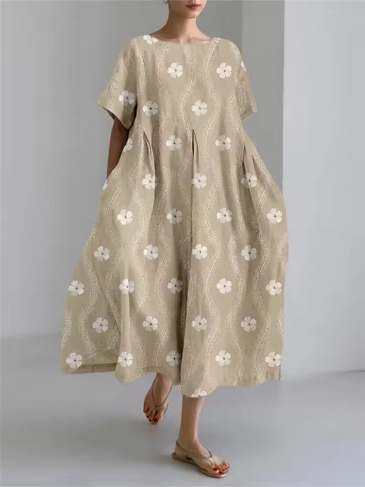 Amanda | Elegant Round Neck Loose Dress