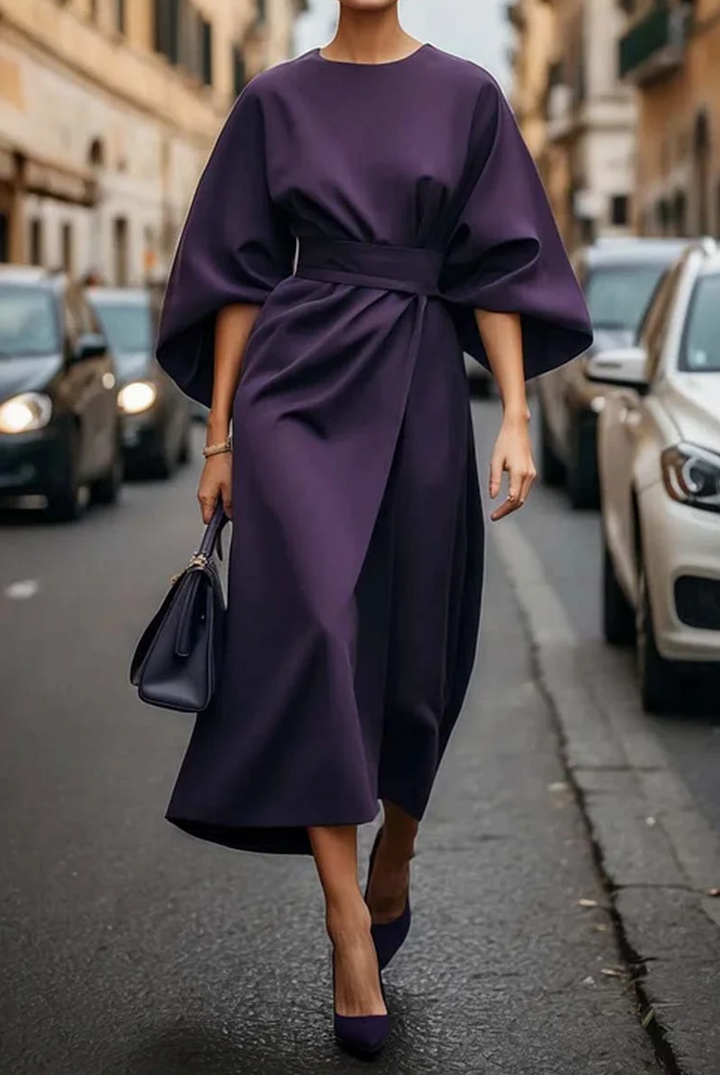 Grace | Elegant Tie Waist Midi Dress