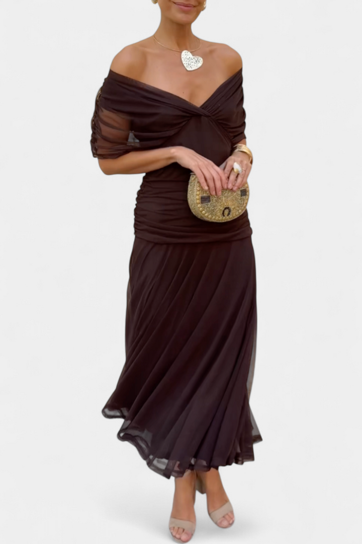 Victoria | Elegant Off Shoulder Dress